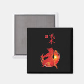 Karate Instructor Karate Students Karate Calligrap Magnet (Vorderseite/Rückseite)