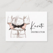Karate Instructor Sensei Gi Business Card Visitenkarte (Vorderseite)
