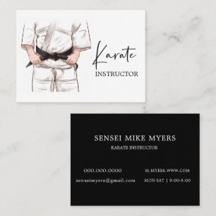 Karate Instructor Sensei Gi Business Card Visitenkarte