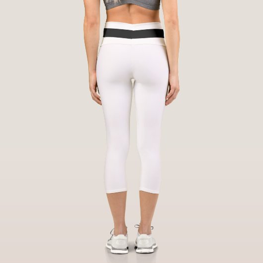 Karate Judo Black Belt Fun Capri Leggings (Rückseite)