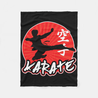 Karate Jumping Side Kick Japanisch Fleecedecke