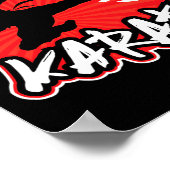 Karate Jumping Side Kick Japanisch Poster (Ecke)