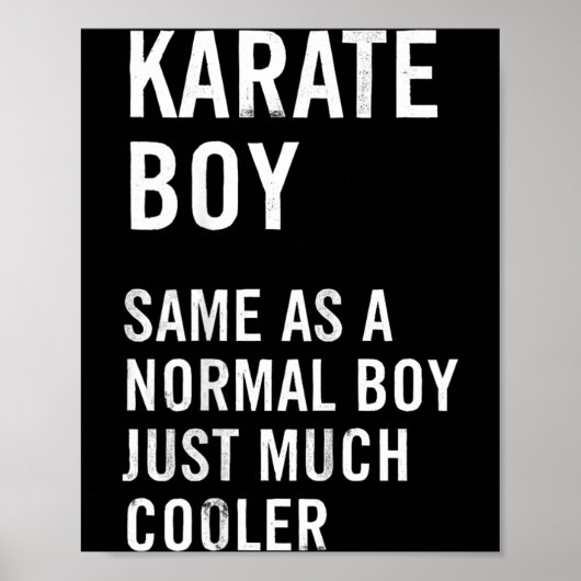 Karate-Junge Definition Lustig Poster (Vorne)