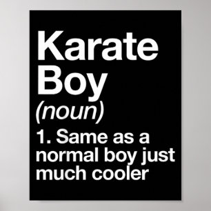 Karate-Junge Definition Lustige Kampfsportarten Poster