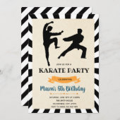 Karate-Jungen-Geburtstagskarte Einladung (Vorne/Hinten)
