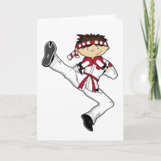 Karate-Jungen-Gruß-Karte Karte