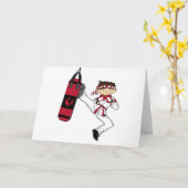 Karate-Jungen-Gruß-Karte Karte (Gelbe Blume)