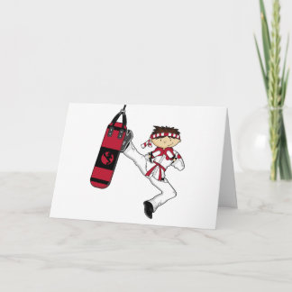 Karate-Jungen-Gruß-Karte Karte