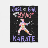 Karate Just A Girl Who Lieben Karate Gift Fleecedecke (Vorderseite)