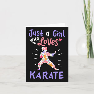 Karate Just A Girl Who Lieben Karate Gift Karte