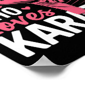 Karate Just A Girl Who Lieben Karate Martial Arts Poster (Ecke)