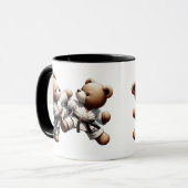 Karate-Kampf zwischen Bären. Tasse (Vorderseite Links)
