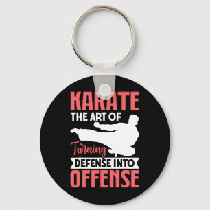 Karate Kämpfer Die Kunst Die Verteidigung In Angri Schlüsselanhänger