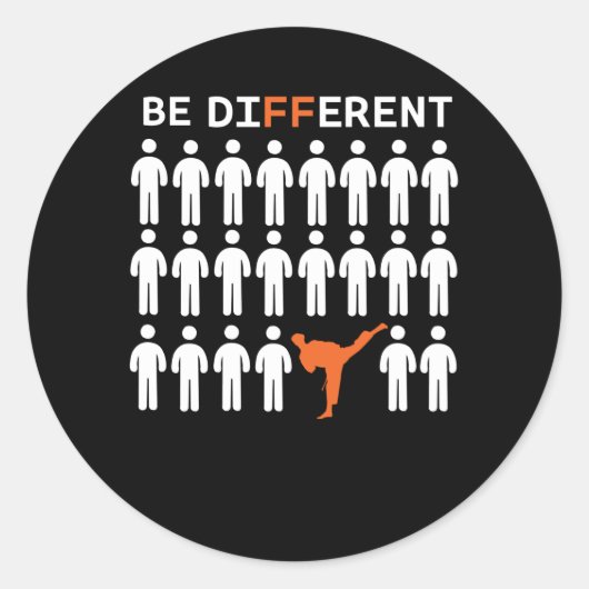Karate Kämpfer sind anders! Runder Aufkleber (Vorderseite)