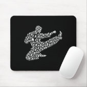 Karate-Kämpfer und Kung Fu Mousepad (Mit Mouse)