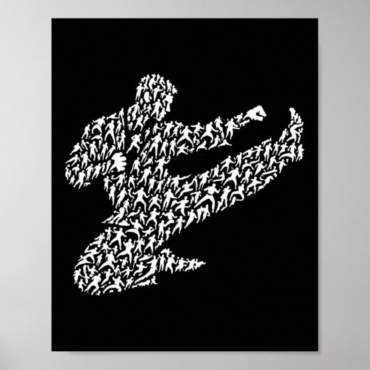 Karate-Kämpfer und Kung Fu Poster (Vorne)