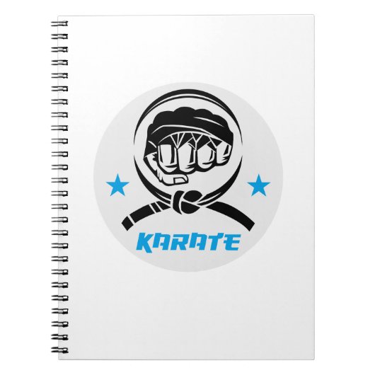 Karate Kampfsport Schwarzgurt Notizblock (Vorderseite)