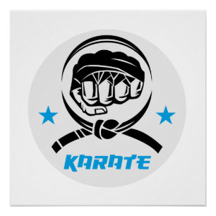 Karate Kampfsport Schwarzgurt Poster
