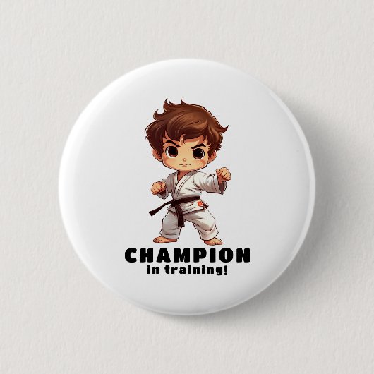Karate Kampfsport T-Shirt Button (Vorderseite)