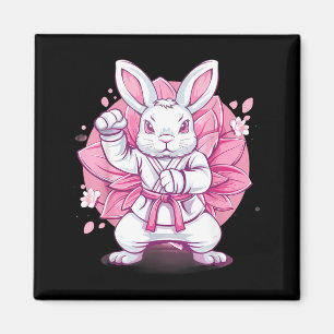 Karate Kaninchen Jiu-Jitsu MMA Taekwondo Kampfspor Magnet