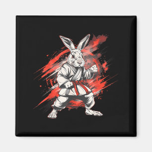 Karate Kaninchen Jiu-Jitsu MMA Taekwondo Kampfspor Magnet