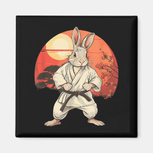Karate Kaninchen Jiu-Jitsu Mma Taekwondo Kampfspor Magnet