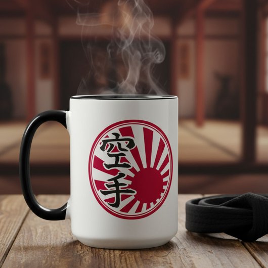 Karate Kanji Rising Sun Tasse