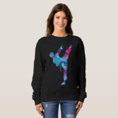 Karate Karate Farbige Grafik Sweatshirt (Vorne ganz)