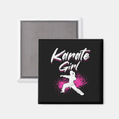 Karate Karate Girl Magnet (Vorderseite/Rückseite)