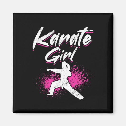 Karate Karate Girl Magnet (Vorne)