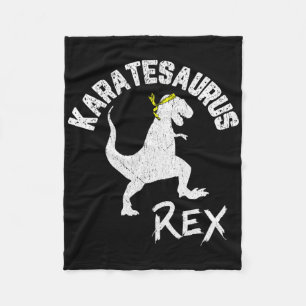 Karate Karatesaurus Rex Dinosaur Lustig Kampfsport Fleecedecke