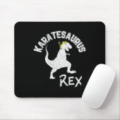 Karate Karatesaurus Rex Dinosaur Lustige Kampfkuns Mousepad (Mit Mouse)