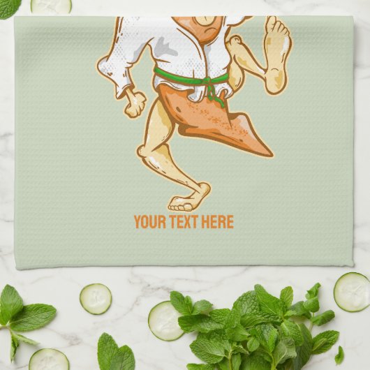 Karate Karottenmartial Arts Geschirrtuch (Gefaltet)