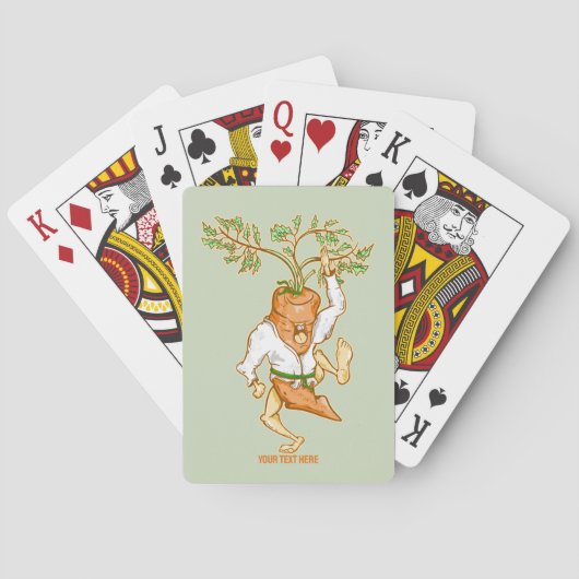 Karate Karottenmartial Arts Spielkarten (Rückseite)