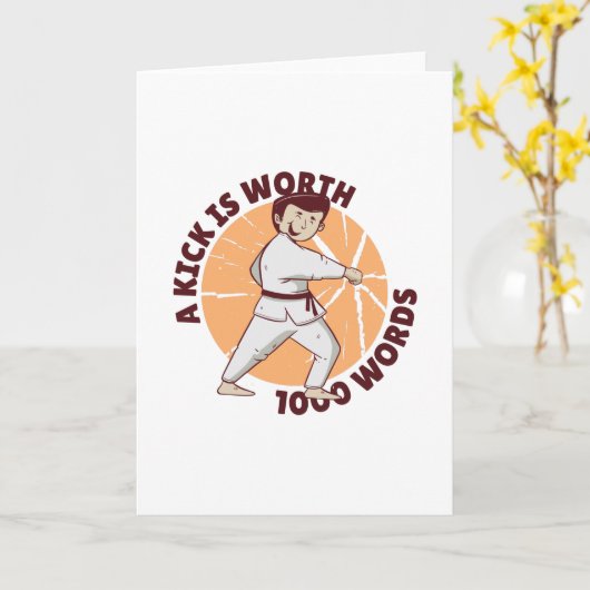 Karate Karte (Gelbe Blume)