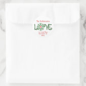 Karate Kat Feiertagsanschrift Runder Aufkleber (Tasche)