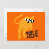 Karate KAT (Katze) nimmt keine Gefangenen Postkarte (Vorne/Hinten)