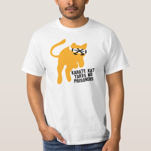 Karate KAT (Katze) nimmt keine Gefangenen T-Shirt (Vorderseite)