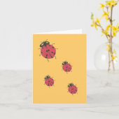 Karate Kat ladybug leere notecard Karte (Gelbe Blume)