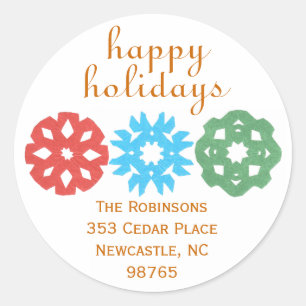 Karate Kat Rückadresslabel Runder Aufkleber