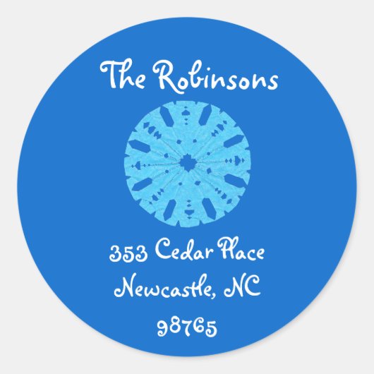 Karate Kat Rücksendeadresse Runder Aufkleber (Vorderseite)