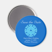 Karate Kat Winterhochzeit rett-the-date Magnet (Vorderseite/Rückseite)