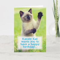 Karate Kat wird Ihren Hintern Geburtstagskarte zur