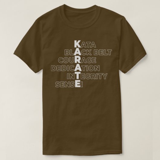 Karate Kata Black Belt Dedication Courage Sensei K T-Shirt (Design vorne)