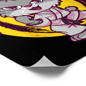 Karate Katze für Männer Frauen Mädchen Kinder Poster (Ecke)