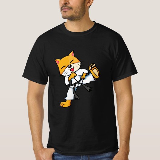 Karate-Katze T-Shirt (Vorderseite)