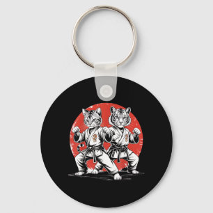 Karate Katze Tiger Karate Gi Karate Japanisches Ze Schlüsselanhänger