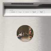 Karate-Katzen Magnet (In Situ (Geschirrspüler))