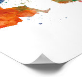 karate kendo in watercolor poster (Ecke)