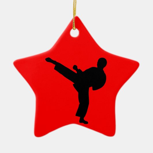 Karate Keramik Ornament (Vorne)
